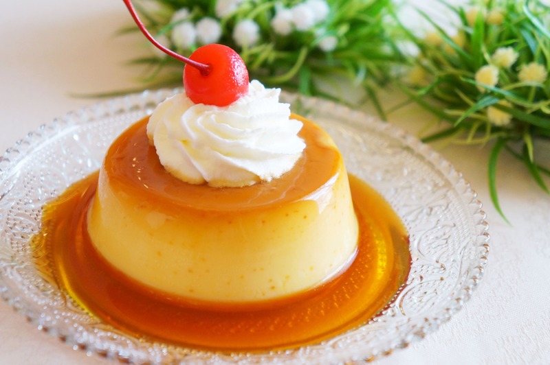 pudding con ciliegia