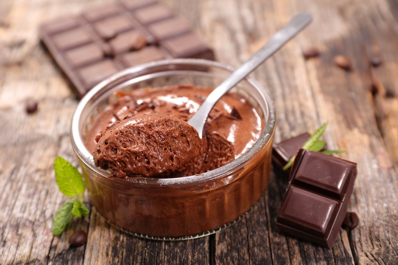 Mousse al cioccolato fondente senza panna